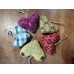 Welsh wool hearts - Blue, Purple, Mustard & Pink
